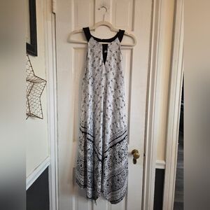 Emma & Michele Black and White Patterned Dress